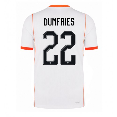 Stroje piłkarskie Holandia Denzel Dumfries #22 Koszulka Wyjazdowej MŚ 2026 Krótki Rękaw